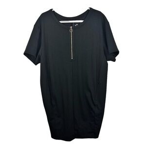 See Rose Go Black Jersey Knit Midi Dress